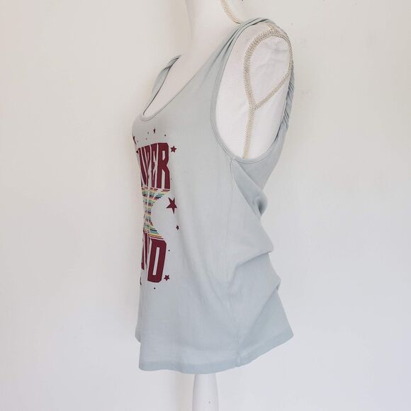 Current Elliott SIZE 1 / Small SUPER LOVED Twisted Tank Top Light Blue Rainbow - Picture 4 of 12